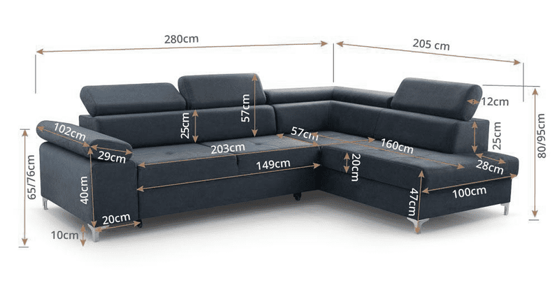 Buy Madrid Corner Sofa Bed UK - MiHome UK